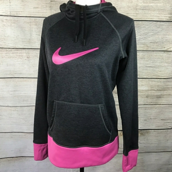 Nike Tops - Nike therma fit fleece lined hoodie thumbholes L